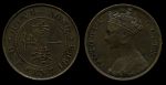 Гонконг 1865 г. KM# 4.1 • 1 цент • Королева Виктория • регулярный выпуск • AU