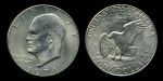 США 1974 г. D • KM# 203 • 1 доллар • президент Дуайт Эйзенхауэр • орел на луне • регулярный выпуск • BU