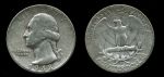 США 1948 г. S • KM# 164 • квотер (25 центов) • (серебро) • Джордж Вашингтон • регулярный выпуск • F-VF