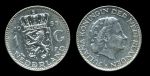Нидерланды 1955 г. • KM# 184 • 1 гульден • королева Юлиана • серебро • регулярный выпуск • XF-AU