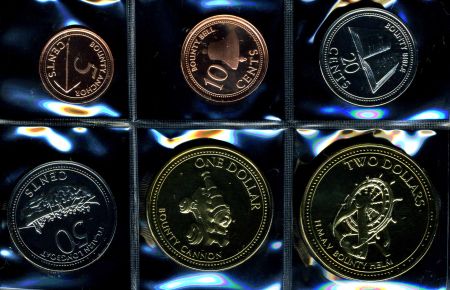 Питкэрн острова 2009 г. • 6 монет (5 центов - 2 доллара) • морская тематика • регулярный выпуск • MS BU люкс!