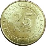 Центральноафриканский Союз 2006 г. • KM# 20 • 25 франков FCFA • сельскохозяйственные культуры • регулярный выпуск • MS BU