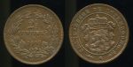 Люксембург 1908 г. • KM# 21 • 2½ сантима • герб герцогства • регулярный выпуск • AU ( кат. - $20 )