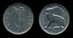 Ирландия 1939 г. • KM# 12a • 3 пенса • заяц • регулярный выпуск • UNC ( кат. - $225 )