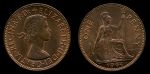 Великобритания 1964 г. • KM# 897 • 1 пенни • Елизавета II • регулярный выпуск • MS BU
