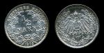 Германия 1916 г. G(Карлсруэ) • KM# 17 • ½ марки • Имперский орел • регулярный выпуск • MS BU ( кат. - $35 )