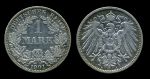 Германия 1901 г. A (Берлин) • KM# 14 • 1 марка • (серебро) • Имперский орел • регулярный выпуск • XF+
