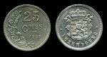 Люксембург 1938 г. • KM# 42a.1 • 25 сантимов • герб княжества • регулярный выпуск(год-тип) • XF