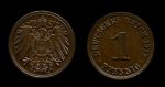 Германия 1912 г. A (Берлин) • KM# 10 • 1 пфенниг • Имперский орел • регулярный выпуск • MS ( кат. - $10+ )