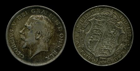 Великобритания 1920 г. • KM# 818.1 • полкроны • Георг V • регулярный выпуск • XF+ ( кат. - $75 )