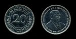 Маврикий 2007-2010 гг. • KM# 53 • 20 центов • Сэр Сивусагур Рамгулам • регулярный выпуск • +/- BU