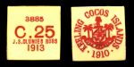 Кокосовые(Килинг) острова 1913 г. • KM# Tn 3 • 25 центов • слоновая кость • UNC