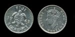 Фиджи 1943 г. S • KM# 11a • 6 пенcов • черепаха • серебро • регулярный выпуск • XF+