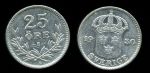 Швеция 1930 г. • KM# 785 • 25 эре • Королевский герб • серебро • регулярный выпуск • XF
