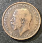 Великобритания 1912 г. H • KM# 810 • 1 пенни • Георг V • нечастый двор • регулярный выпуск • F-