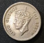 Малайя 1949 г. • KM# 8 • 10 центов • Георг VI • регулярный выпуск • UNC