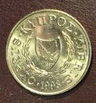 Кипр 1983-1998 гг. • KM# 55 • 5 центов • стилизованная голова быка • регулярный выпуск • UNC - MS BU