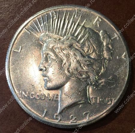 США 1927 г. • KM# 110 • 1 доллар ("Доллар мира") • серебро • регулярный выпуск • AU*