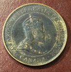 Канада 1904 г. • KM# 8 • 1 цент • Эдуард VII • регулярный выпуск • XF+