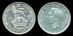 Великобритания 1939 г. • KM# 853 • 1 шиллинг • Георг VI • британский лев • регулярный выпуск • XF+