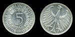 Германия • ФРГ 1966 г. F (Штутгарт) • KM# 112.1 • 5 марок • серебро • регулярный выпуск • MS BU ( кат. - $40 )