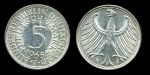 Германия • ФРГ 1965 г. F (Штутгарт) • KM# 112.1 • 5 марок • серебро • регулярный выпуск • MS BU ( кат. - $30 )