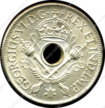 Новая Гвинея 1938 г. • KM# 8 • 1 шиллинг • серебро • регулярный выпуск • MS BU