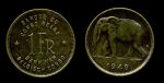 Бельгийское Конго 1949 г. • KM# 26 • 1 франк • слон • регулярный выпуск • XF