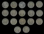 Великобритания 1948-1966 гг. • 1 шиллинг • набор 20 монет • разные типы и года • XF - UNC