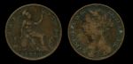 Великобритания 1880 г. • KM# 755 • 1 пенни • королева Виктория • регулярный выпуск • F-VF ( кат. - $20 )