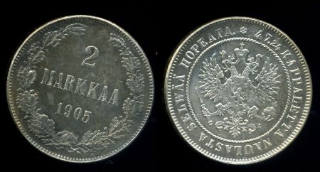 У# 4776 РУССКАЯ ФИНЛЯНДИЯ 1905г. L / 2 МАРКИ / КОПИЯ