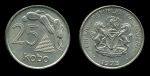 Нигерия 1973 г. • KM# 11 • 25 кобо • герб Нигерии • земляные орехи • регулярный выпуск • MS BU