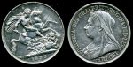 Великобритания 1893 LVI • KM# 783 • крона • королева Виктория(портрет вдовы) • серебро • регулярный выпуск • XF-AU