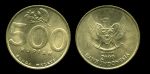Индонезия 1997-2003 гг. • KM# 59 • 500 рупий • герб Индонезии • регулярный выпуск • BU