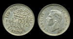 Великобритания 1941 г. • KM# 852 • 6 пенсов • Георг VI • регулярный выпуск • MS BU