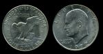 США 1972 г. • KM# 203 • 1 доллар • президент Дуайт Эйзенхауэр • орел на луне • регулярный выпуск • BU