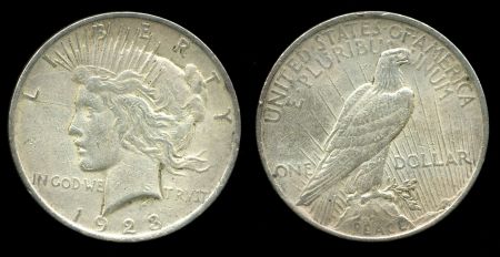 США 1923 г. • KM# 110 • 1 доллар ("Доллар мира") • серебро • регулярный выпуск • BU