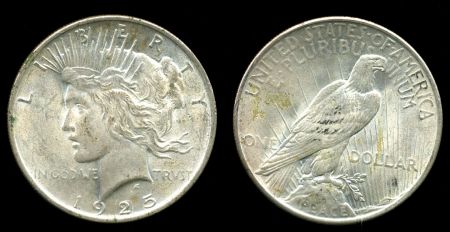 США 1925 г. • KM# 110 • 1 доллар ("Доллар мира") • серебро • регулярный выпуск • MS BU