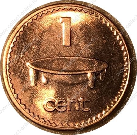 Фиджи 1990-2006 гг. KM# 49a • 1 цент • Елизавета II • регулярный выпуск • BU