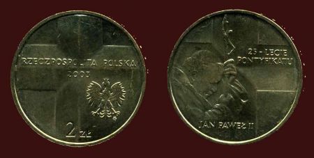 Польша 2003 г. • KM# 465 • 2 злотых • Папа Иоанн Павел II • регулярный выпуск • MS BU