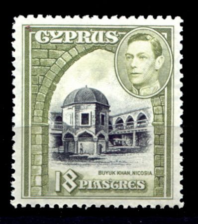 КИПР 1938-51гг. GB# 160 / 18 pi. / ГОРОД / MH OG VF / АРХИТЕКТУРА