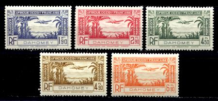 ФР. ДАГОМЕЯ 1940г. SC# C1-5 / АВИАПОЧТА / MH OG VF / АВИАЦИЯ