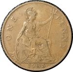 Великобритания 1935 г. • KM# 838 • 1 пенни • Георг V • регулярный выпуск •  F-VF