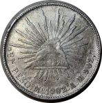 Мексика 1902 г. Mo AM (Мехико) • KM# 409.2 • 1 песо • орел • серебро • регулярный выпуск • XF-AU