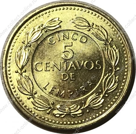 Гондурас 1993 г. • KM# 72.3 • 5 сентаво • государственный герб • регулярный выпуск • MS BU