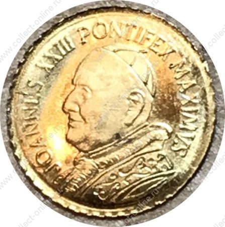 Ватикан 1958-1963 гг. • Иоанн XXIII • миниатюрная медаль • золото 333(8К) • MS BU Люкс!!