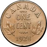 Канада 1928 г. • KM# 28 • 1 цент • Георг V • регулярный выпуск • XF*