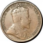 Ньюфаундленд 1907 г. • KM# 9 • 1 цент • Эдуард VII • регулярный выпуск • VF