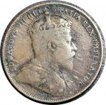 Ньюфаундленд 1907 г. • KM# 9 • 1 цент • Эдуард VII • регулярный выпуск • F-VF