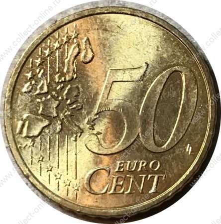 Франция 1999 г. • KM# 1287 • 50 евроцентов • Марианна • регулярный выпуск • MS BU